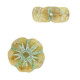 Czech flower bead 9mm Beige bronze turquoise 03000/96830